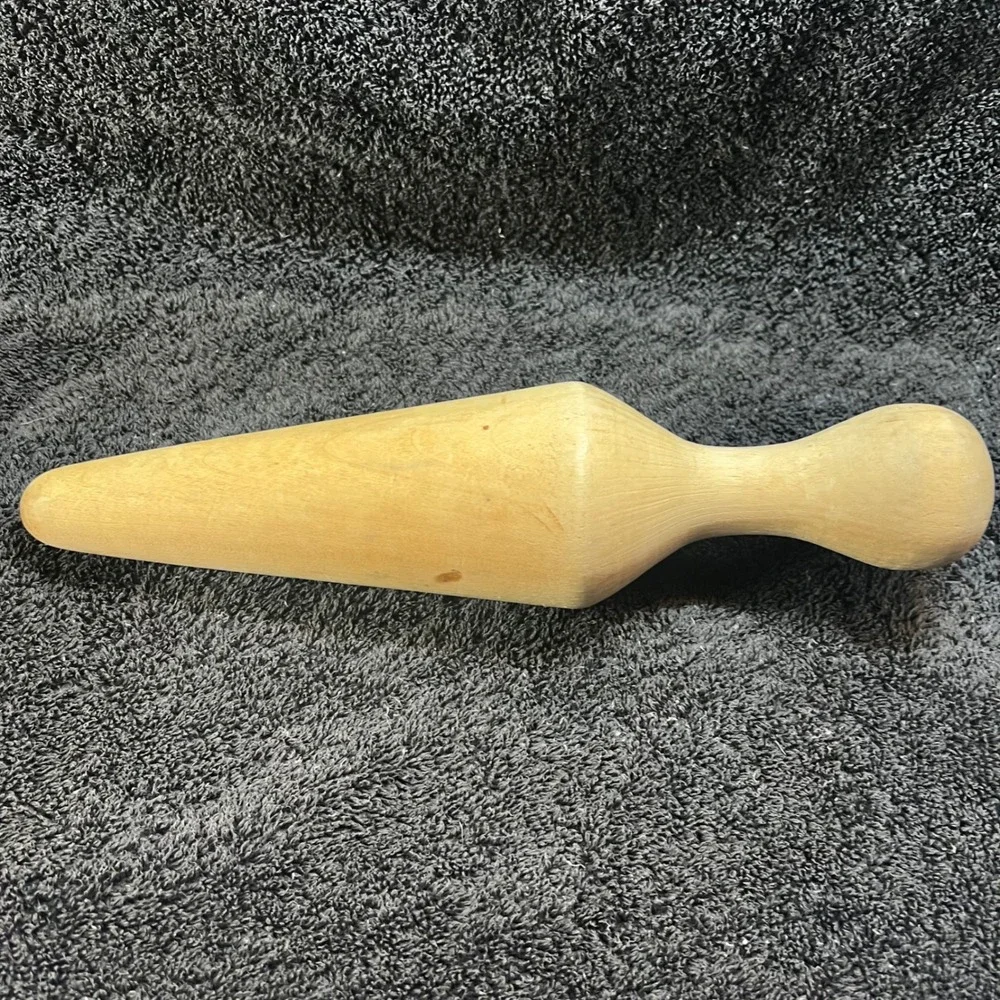 Amanda Ruth Studio Pottery Mortar and Pestle Set Ceramic Wood 1985 Signed